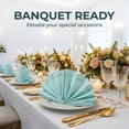 thumbnail image 3 of REGALWOVEN Set of 12 Cloth Napkins, Cotton Washable and Reusable Table Dinner Napkins for Restaurant, Weddings, Events Grass Green 16x16inch, 3 of 6