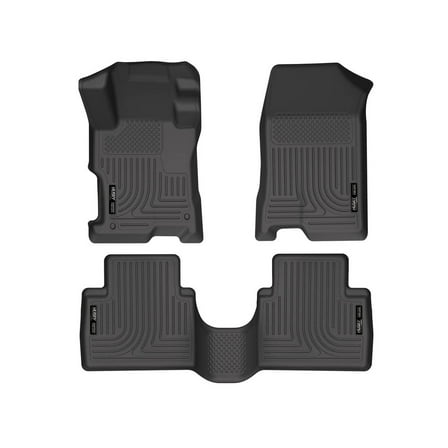 Husky Liners 98401 Weatherbeater Floor Mats Fit 2008-2012 Honda Accord 4-Door - Front/2nd Seat - Black