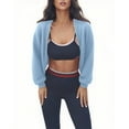 thumbnail image 2 of Women's Cropped Zip-Up Hooded Active Jacket - Lightweight Breathable Gym & Casual Wear, 2 of 6