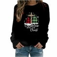 thumbnail image 2 of 2023 Sweat-Shirt de Noël pour Femmes en Solde Imprimé de Noël Col Rond Pull Blouse Ample Sans Capuche, 2 of 7