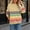 Khaki, variant on IUYRTFE Women's Colorful Striped Crew Neck Long Sleeve Sweatshirt – Relaxed Fit Casual Pullover for Fall, Winter, and Daily Wear