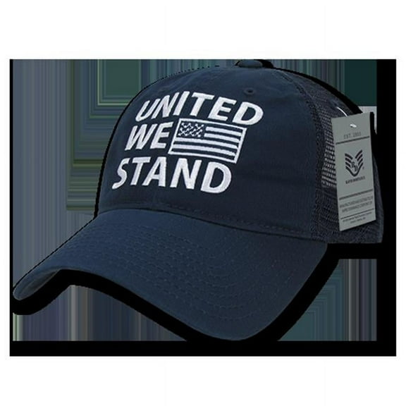 Rapid Dominance United We Stand Relaxed Trucker USA Cap, Navy