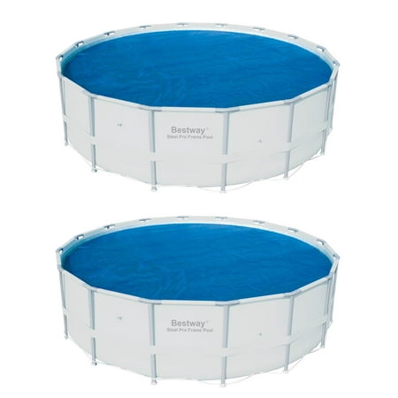 Bestway 15 Foot Round Above Ground Swimming Pool Solar Heat Cover (2 (Best Way To Heat A Cabin)