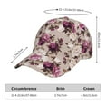 thumbnail image 3 of Yiaed Rose Flowers Print Cap Adjustable Size for Running Workouts and Outdoor Activities All Seasons, 3 of 5