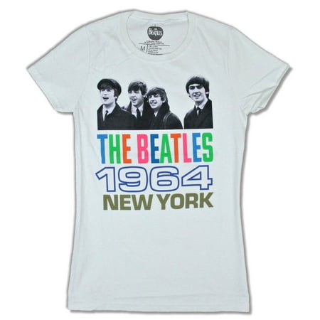 1964 Natural - Beatles 1964 New York Girls Juniors Natural T Shirt