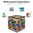 thumbnail image 2 of Easter Foldable Storage Basket with Handle, 10.8"x10.5"x10.6" Large Capacity Cube Organizer Storage Containers, 2 of 6