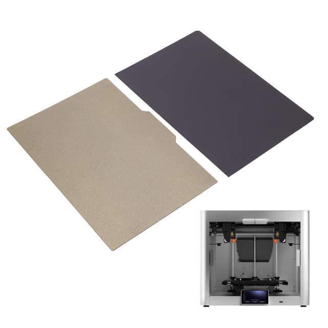 2 Sided PEI Sheet, Soft Print Bed Textured Glossy PEI Sheet High Efficiency Strong Adhesive with Magnetic Base for 3D Printer
