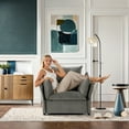 thumbnail image 2 of MDQMD Chenille Oversized Accent Chair - Modern Ergonomic Lounge Armchair with Removable Cushions for Living Room & Bedroom, GraySofa Chair with Sturdy Base, 2 of 7
