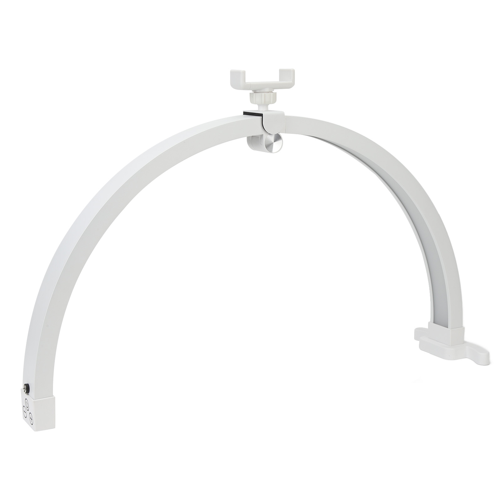 22 Inch Foldable Half Moon Nail Desk Lamp Touch Control 20W Beauty Light For Manicure Tattoo With Phone Clip