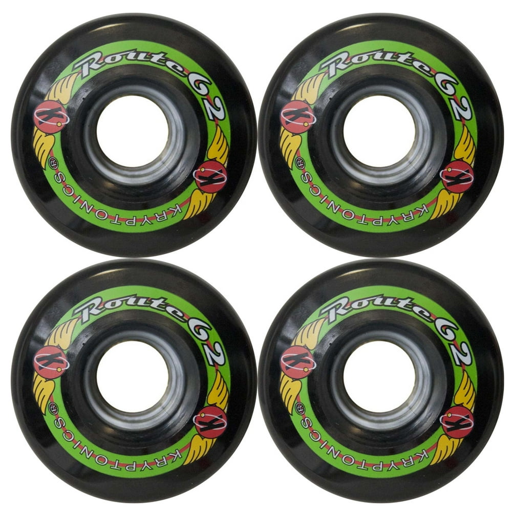 KRYPTONICS ROUTE 62MM 78A BLACK Longboard Cruiser Skateboard Wheels