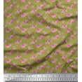 thumbnail image 1 of Soimoi Cotton Duck Fabric Stripe,Leaves & Peony Floral Decor Fabric Printed Yard 56 Inch Wide, 1 of 3