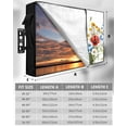 thumbnail image 2 of Red Flower Outdoor TV Cover 70 to 75 Inch Weatherproof, 4th of July Patriotic Blue Poppy Floral Daisy 600D Oxford TV Covers with Waterproof Zipper, Outside Flat TV Screen Protector 68"Wx42"Hx4.5"D, 2 of 7