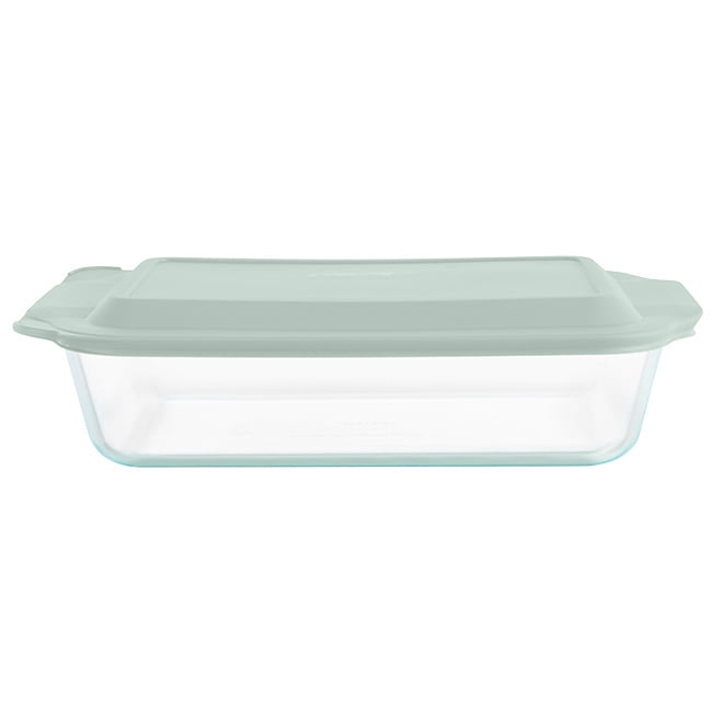 Pyrex® Deep 9 x 13" Rectangular Glass Baking Dish with Sage Green Lid