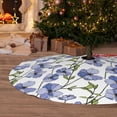 thumbnail image 6 of Yiaed Blue Flax Flowers Print Christmas Tree Skirt , Tree SkirtsTree Mat for Christmas Winter Holiday Indoor Decorations-48", 6 of 7