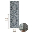thumbnail image 2 of Sonoro Kate 2x6 Area Rugs for Living Room Bedroom, Non Slip Boho Machine Washable Indoor Floor Carpet, Blue-Gray, 2 of 7