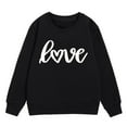 thumbnail image 4 of Sweatshirts for Girls Valentines Day Sweatshirt Long Sleeve Casual Love Letter Print Sweatshirt Crewneck Pullover Sweatshirt Size 5-6 Years Boys Clothes, 4 of 4