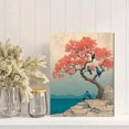 thumbnail image 2 of Elegant Tree Canvas Art, Pastel Nature Painting with Birds, Soothing Decor for Home Office, 2 of 8