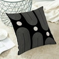 thumbnail image 4 of Boho Mid Century Pillow Covers 18x18 Set of 2, Abstract Simple Black and White Decorative Throw Pillowcase Boho Modern Outdoor Decor Farmhouse Cushion Cover for Sofa Couch Bed Living Room, 4 of 5
