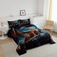 thumbnail image 4 of Erosebridal 3D Dragon Comforter Set Twin ,Blue Moon Nebula Galaxy Bedding Set Trippy Room Decor,Gothic Dragon Bedding Comforter Sets Animal Quilt Bed Set 2Pcs, 4 of 7