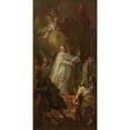 thumbnail image 3 of Johann Georg Baumgartner 9x14 Black Modern Framed Museum Art Print Titled - Sacrament Miracle; a Priest Sells a Heretic with the Leader of the Sacred Sacred from the Altar (Around 1750-1770), 3 of 5