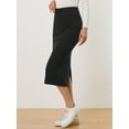 thumbnail image 2 of Falda Elegante para Mujer Falda Midi Unicolor Negro M, 2 of 6