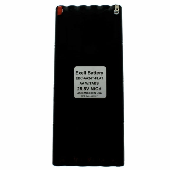 28.8V 1000mAh Custom NiCd Flat Battery for Hobby Packs, Exit Signs, FRS Radios