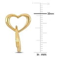 thumbnail image 2 of Miabella Double Heart Drop Earrings in Yellow Plated Sterling Silver, 2 of 4