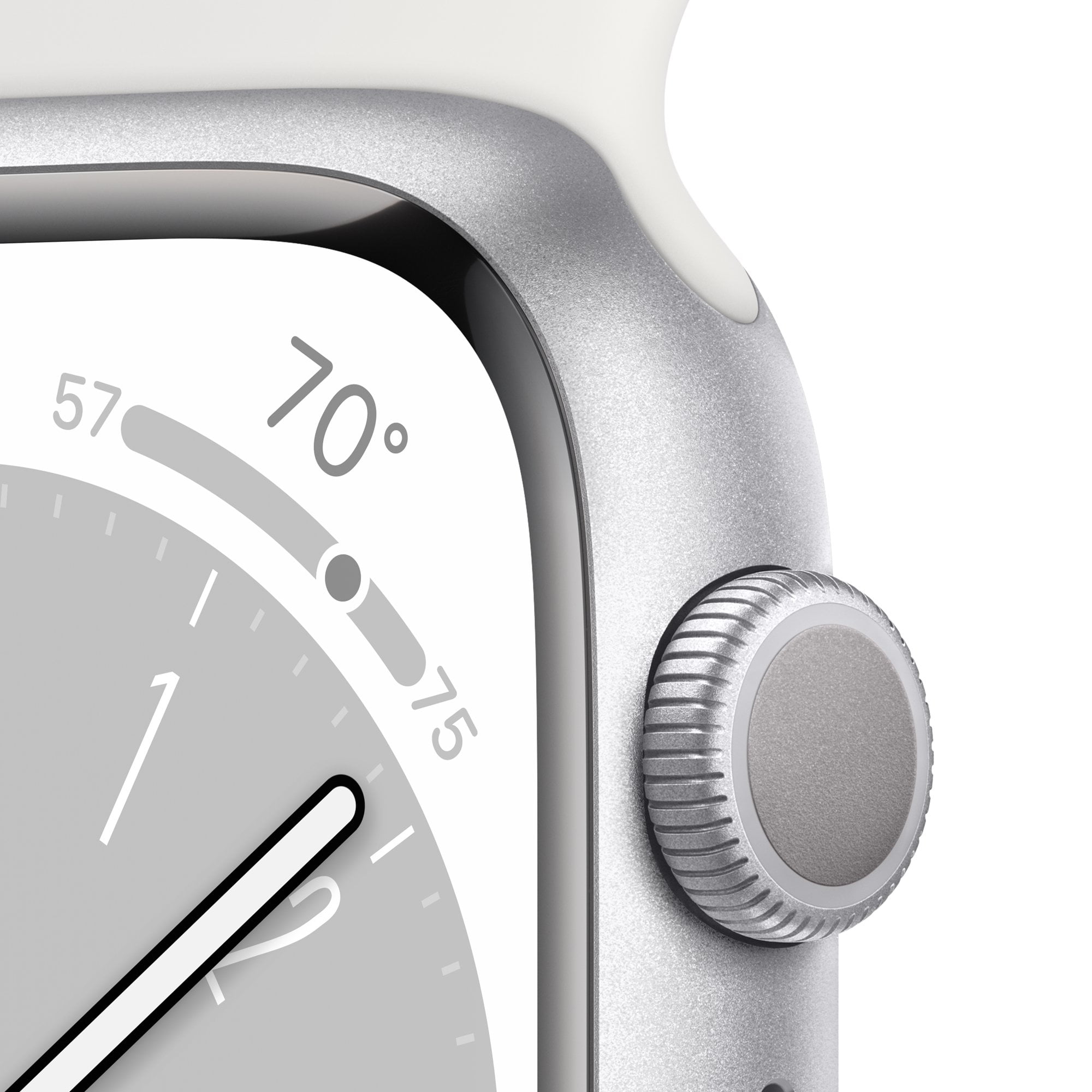 Restored Apple Watch Series 8 (GPS+ Cellular 45MM) Silver Aluminum Case with White Sport Band (Refurbished)