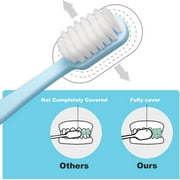 SUREE Gentle on Gums Toothbrush with Travel Case for Sensitive Teeth, Extra Soft, 4 Pack