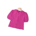 thumbnail image 3 of VONDA Women Puff Short Sleeve Blouse Crewneck Elegant Casual Shirt Tops, 3 of 6