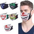 thumbnail image 2 of Diconna Masque Facial d'Halloween Élégant en Tissu Réutilisable pour Hommes Femmes, 2 of 8