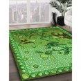 thumbnail image 3 of Ahgly Tapis Rectangulaire Lavable en Machine Vert Transitionnel, 2 Pieds x 3 Pieds, 3 of 7
