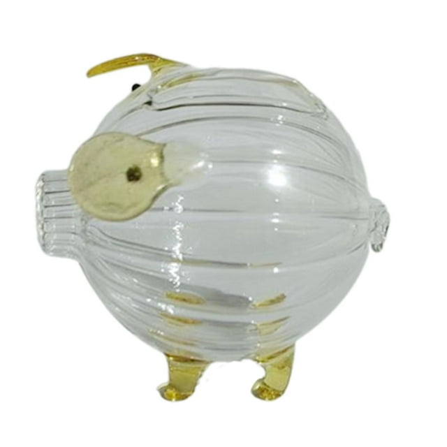 Clear Piggy Bank Art Creative Saving Box for Living Room Cabinet Kids Adults