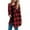 Red-Plaid, variant on Pntutb Clearance Womens Plaid Print Coat Long Sleeve Cardigan Outerwear Tops