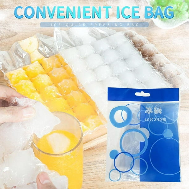Jovati Ice Bags For Injuries Reusable Soft 24 Grids Plastic Ice Bag One-Time Clear Popsicle Bags Ice Cream Storage Bags Bag Storage For Plastic Bags W