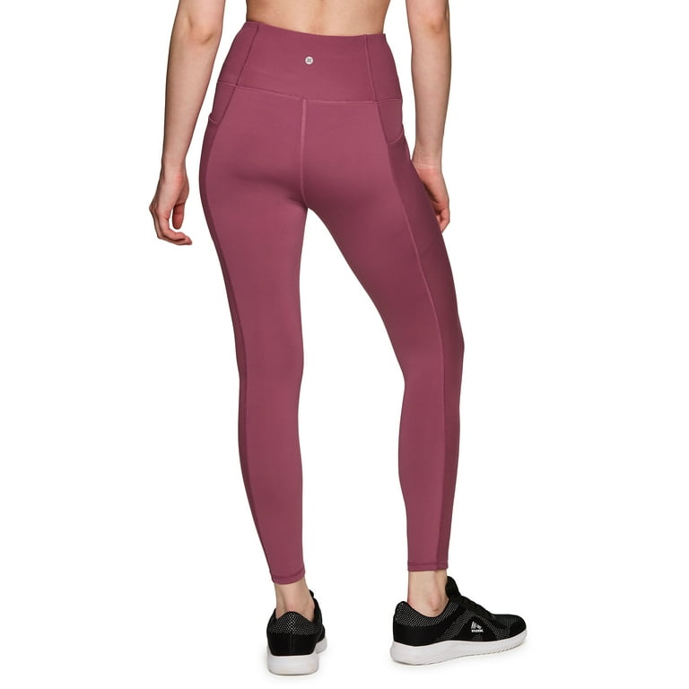 RBX Active Women's Micro Rib Side Squat Proof Workout Legging With Pockets