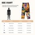thumbnail image 4 of Lsque Abstract Musical Faces Print Women's Pajama Pants, Lounge Pant - Comfortable Home Wear,Elastic Waistband, Stylish Design-Small, 4 of 9