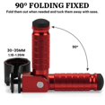 thumbnail image 4 of Reposapiés plegables para motocicleta XINGWU M8 de aluminio CNC rojo, 4 of 8