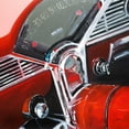 thumbnail image 3 of Atelier B Art Studio 12x12 Black Modern Framed Museum Art Print Titled - Vintage Red Car Dashboard, 3 of 5