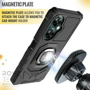 Rome Tech Heavy Duty Armor Case with Kickstand for OnePlus Nord N30 5G, Military Grade Protective Cover, Black