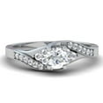 thumbnail image 2 of Dazzlingrock Collection 0.38 Carat (ctw) 14k Round Diamond Ladies Swirl Bridal Engagement Ring 3/8 CT, White Gold, Size 5, 2 of 3
