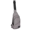 thumbnail image 2 of OX PLOW Bolsos de Pecho para Hombre Bolso Bandolera para el Pecho Informal Impermeable Mensajero de Hombro de poliésterGris Claro, 2 of 12