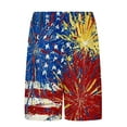 thumbnail image 4 of PNTUTB Men's Fashion Printed Casual Elastic Drawstring Loose Comfortable Summer Lined Beach Shorts with Pockets, 4 of 6