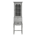thumbnail image 3 of Butler Newlark 20 in. W Wood and Glass Traditional Secretary Desk - Powder Gray, 3 of 6