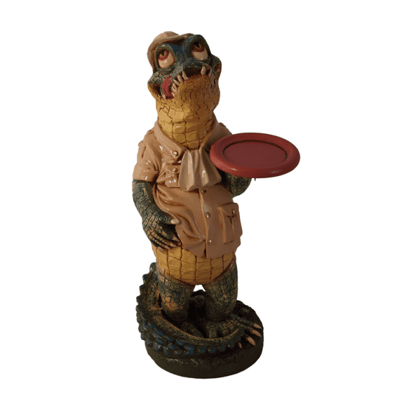 Crocodile Butler Small Statue