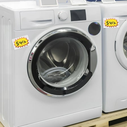 MLINS 10 Sheets Yard Sale Price Decals Garage Sale Stickers Removable Adhesive Pricing Stickers for Retail Store Writable Price Decals Garage Sale Label Stickers for Yard Sale (15 Labels/Sheet)