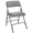 Grey, variant on Metal Folding Chair with Padded Fabric Seat, Grey Heavy Duty Foldable Event Chair, 1 Inch Thick Cushioned Portable Chair for Office Wedding Party Home Use
