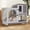 Gray, variant on Aivituvin Rabbit Hutch Indoor Rabbit Cage with Wheels Outdoor Bunny House 2 Story Guinea Pig Cage with Leakproof Tarp Roof Black