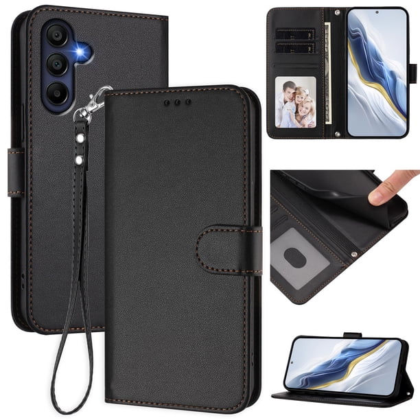 Funda Cartera GANGXUN para Samsung Galaxy A17 – Cierre Magnético, Protección RFID, Correa Desmontable, Compatible con Carga Inalámbrica