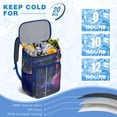 thumbnail image 6 of Spacecraft Cooler Backpack - 20L Insulated Leakproof Soft Cooler Bag for Beach, Picnic & Travel, Holds 26 Cans, Star Constellation & Moon Design, 6 of 6